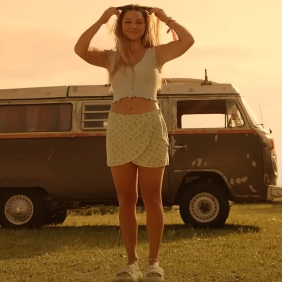 NWT Motel Zeh Mini Skirt in Lime Floral ASO Sarah Cameron - Picture 11 of 11